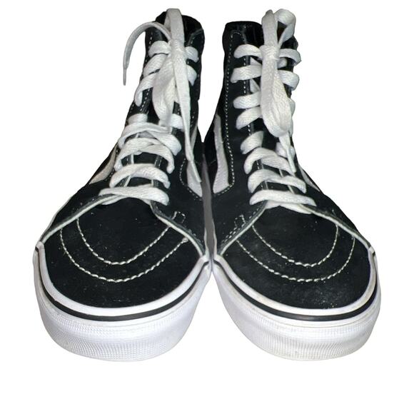 VANS Off the Wall Hi-Tops in Black Suede w/White Detail Men's Size 5.5 Womens 7 - Picture 7 of 8